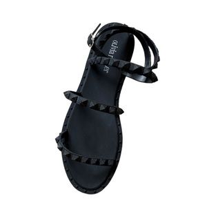 Olivia Miller Studded Jelly Flat Sandal 8